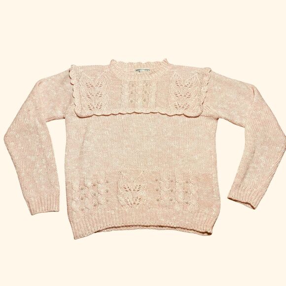 Ashley S. Sweaters - Vintage 80s Ashley S. Pastel Pink Pearl Detail Pullover Sweater- Size M